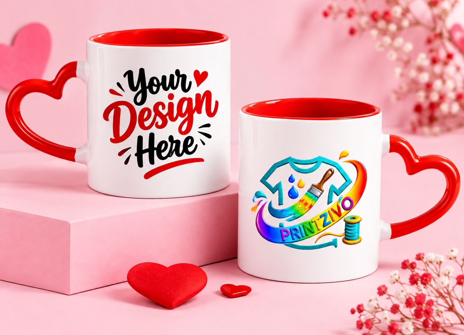 ❤️ Custom Heart Handle Mug